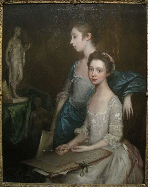 Thomas Gainsborough Portrait of the Artist's Daughters Norge oil painting art